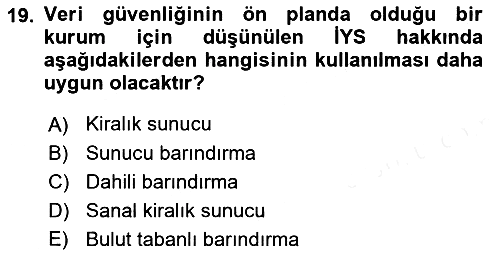 İçerik Yönetim Sistemleri 2017-2018 3 Ders Sınavı - 19. soru