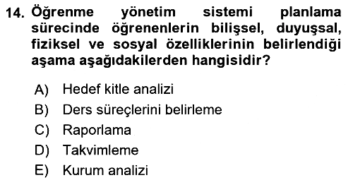 Öğrenme Yönetim Sistemleri 2017-2018 Ara Sınav - 14. soru