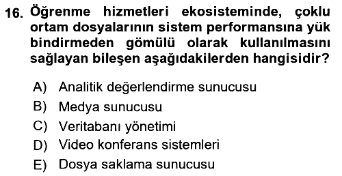 Öğrenme Yönetim Sistemleri 2024-2025 Dönem Sonu Sınavı - 16. soru