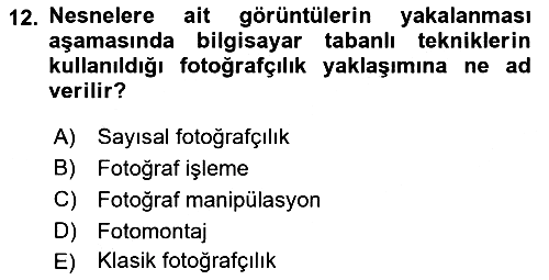 Web Grafik Tasarımı 2018-2019 Yaz Okulu Sınavı - 12. soru