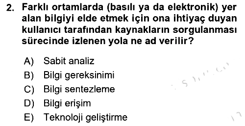 Web Okuryazarlığı 2018-2019 3 Ders Sınavı - 2. soru