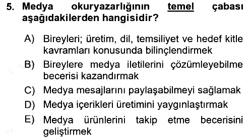 Web Okuryazarlığı 2018-2019 Ara Sınav - 5. soru