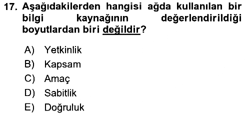 Web Okuryazarlığı 2018-2019 Ara Sınav - 17. soru