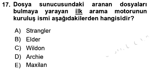 Web Okuryazarlığı 2019-2020 Ara Sınav - 17. soru