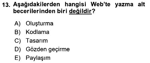 Web Okuryazarlığı 2023-2024 Ara Sınav - 13. soru