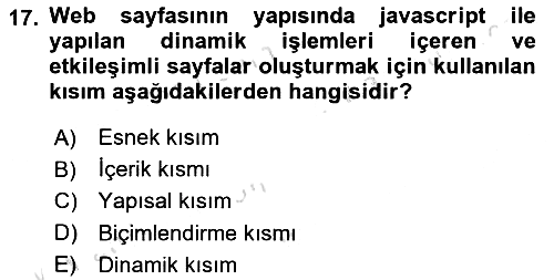 Web Okuryazarlığı 2023-2024 Ara Sınav - 17. soru