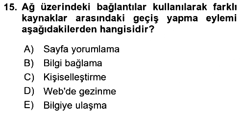 Web Okuryazarlığı 2024-2025 Ara Sınav - 15. soru