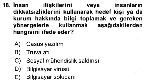 Web Okuryazarlığı 2017-2018 Dönem Sonu Sınavı - 18. soru