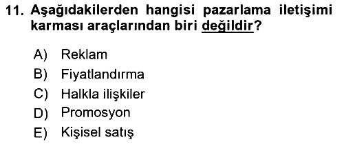 Web Tasarımı Satış ve Pazarlama 2024-2025 Yaz Okulu Sınavı - 11. soru