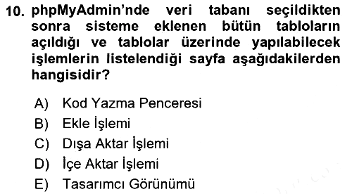 Web Yayıncılığı 2016-2017 Dönem Sonu Sınavı - 10. soru