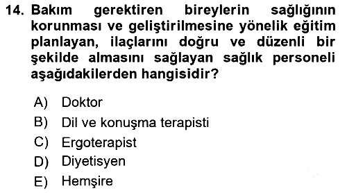 Bakım Elemanı Yetiştirme Ve Geliştirme 1 2024-2025 Yaz Okulu Sınavı - 14. soru
