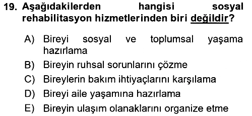 Bakım Elemanı Yetiştirme Ve Geliştirme 2 2017-2018 Dönem Sonu Sınavı - 19. soru