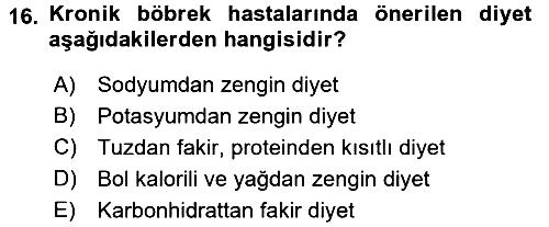 Evde Yaşlı Bakım Hizmetleri 2017-2018 Ara Sınav - 16. soru