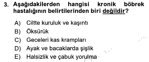 Evde Yaşlı Bakım Hizmetleri 2021-2022 Ara Sınav - 3. soru
