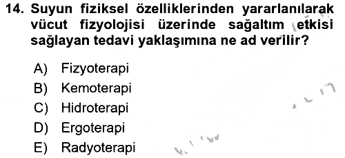 Fiziksel Rehabilitasyon 2016-2017 3 Ders Sınavı - 14. soru