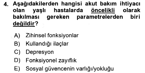 Fiziksel Rehabilitasyon 2017-2018 3 Ders Sınavı - 4. soru