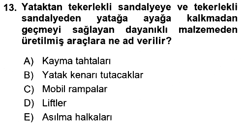 Fiziksel Rehabilitasyon 2018-2019 3 Ders Sınavı - 13. soru