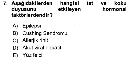 Fiziksel Rehabilitasyon 2017-2018 Ara Sınav - 7. soru