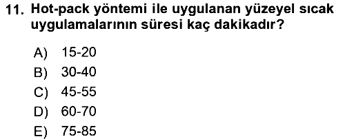 Fiziksel Rehabilitasyon 2017-2018 Ara Sınav - 11. soru