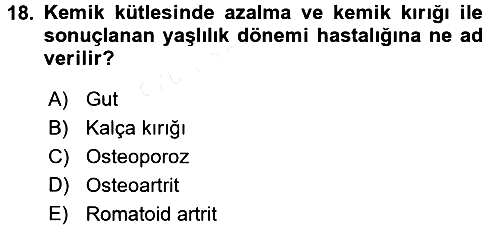Fiziksel Rehabilitasyon 2017-2018 Ara Sınav - 18. soru