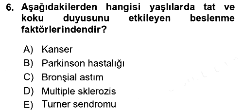 Fiziksel Rehabilitasyon 2018-2019 Ara Sınav - 6. soru
