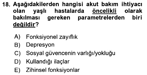 Fiziksel Rehabilitasyon 2025-2026 Ara Sınav - 18. soru