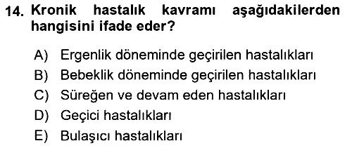 Fiziksel Rehabilitasyon 2023-2024 Dönem Sonu Sınavı - 14. soru