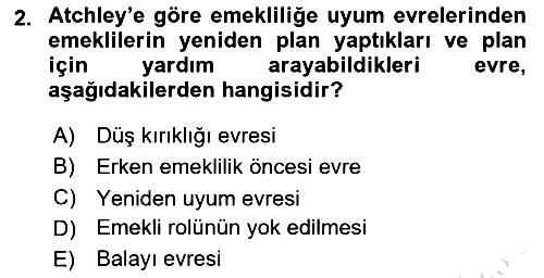 Psiko-Sosyal Rehabilitasyon 2021-2022 Ara Sınav - 2. soru