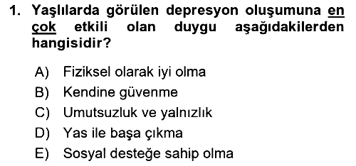 Psiko-Sosyal Rehabilitasyon 2024-2025 Ara Sınav - 1. soru