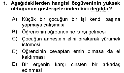 Psiko-Sosyal Rehabilitasyon 2017-2018 Dönem Sonu Sınavı - 1. soru