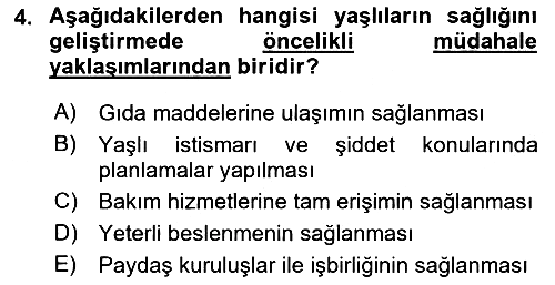 Psiko-Sosyal Rehabilitasyon 2018-2019 Yaz Okulu Sınavı - 4. soru