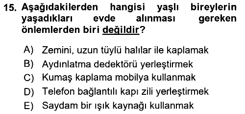 Psiko-Sosyal Rehabilitasyon 2021-2022 Yaz Okulu Sınavı - 15. soru