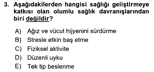Psiko-Sosyal Rehabilitasyon 2024-2025 Yaz Okulu Sınavı - 3. soru