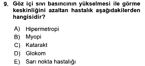 Temel Gerontoloji 2017-2018 Dönem Sonu Sınavı - 9. soru