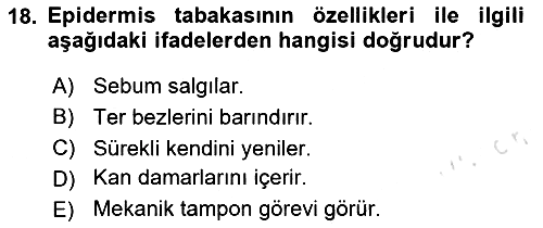 Yaşlı Bakımı İlke Ve Uygulamaları 2025-2026 Ara Sınav - 18. soru