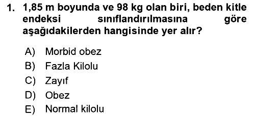 Yaşlı Bakımı İlke Ve Uygulamaları 2018-2019 Dönem Sonu Sınavı - 1. soru