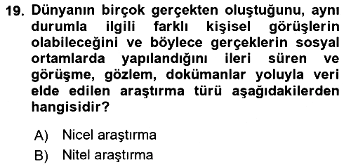 Yaşlı Psikolojisi 2022-2023 Ara Sınav - 19. soru