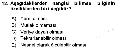Yaşlı Psikolojisi 2024-2025 Ara Sınav - 12. soru