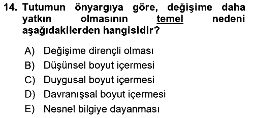 Yaşlı Psikolojisi 2023-2024 Dönem Sonu Sınavı - 14. soru