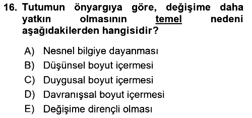 Yaşlı Psikolojisi 2023-2024 Yaz Okulu Sınavı - 16. soru