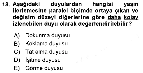 Yaşlılarda Davranış Sorunları Ve Uyum 2018-2019 Ara Sınav - 18. soru