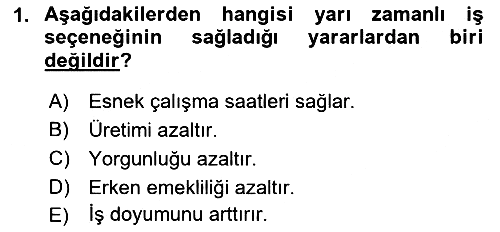 Yaşlılarda Davranış Sorunları Ve Uyum 2019-2020 Ara Sınav - 1. soru