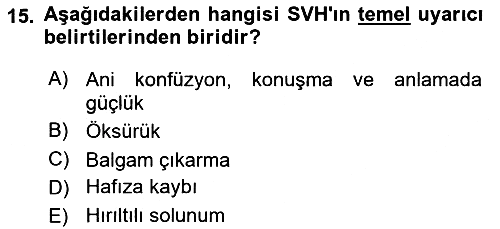 Yaşlılarda Görülebilecek Sorunlar Ve Bakım Hizmetleri 2021-2022 Yaz Okulu Sınavı - 15. soru