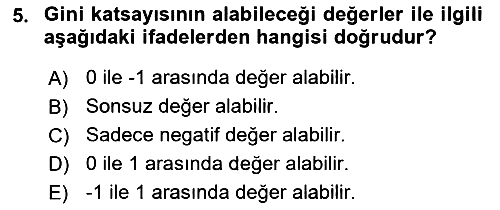 Genel Ekonomi 2021-2022 Dönem Sonu Sınavı - 5. soru