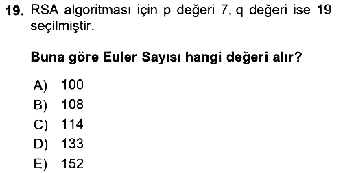 Ağ Yönetimi Ve Bilgi Güvenliği 2021-2022 Ara Sınav - 19. soru