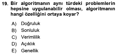 Bilgisayar Ve Programlamaya Giriş 2022-2023 Ara Sınav - 19. soru
