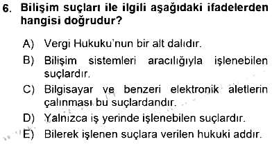 Bilişim Hukuku 2015-2016 Ara Sınav - 6. soru