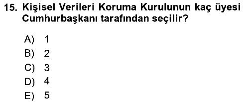 Bilişim Hukuku 2025-2026 Ara Sınav - 15. soru