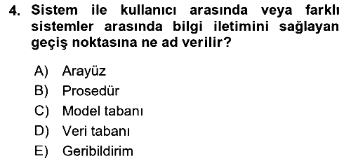 Bilişim Sistemleri 2021-2022 Ara Sınav - 4. soru