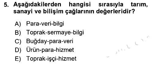 Bilişim Sistemleri 2021-2022 Ara Sınav - 5. soru